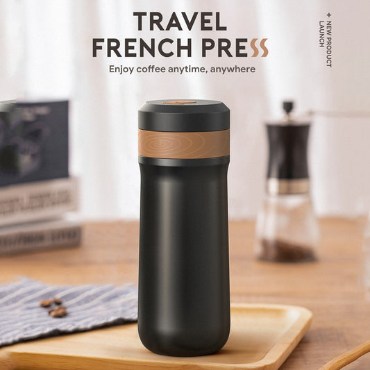 2 In 1 Portable Coffee Press and Travel Mug