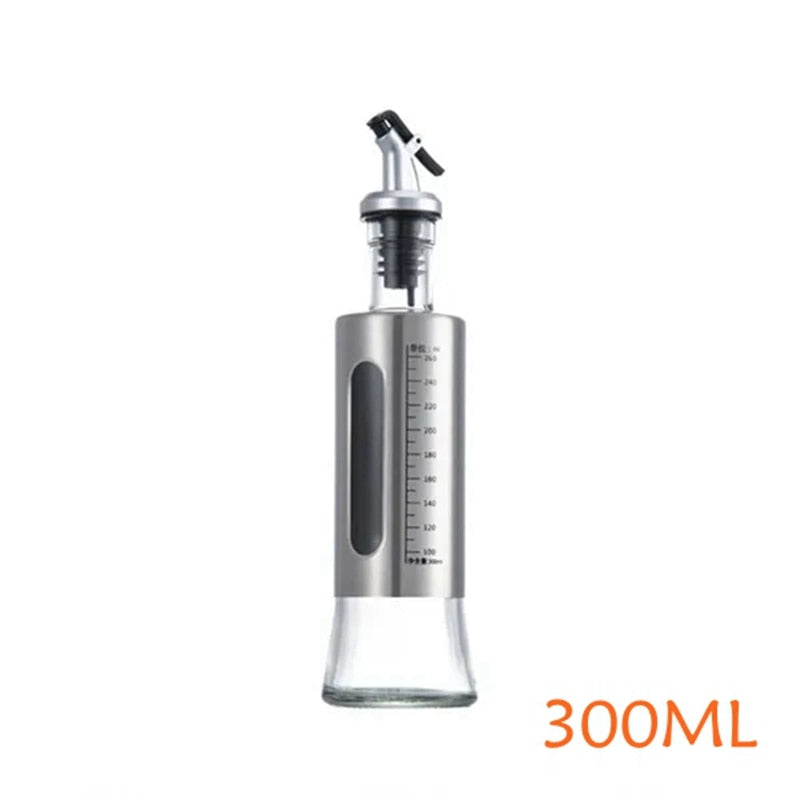 Glass Oil Bottle Dispenser with Scale Multifunctional