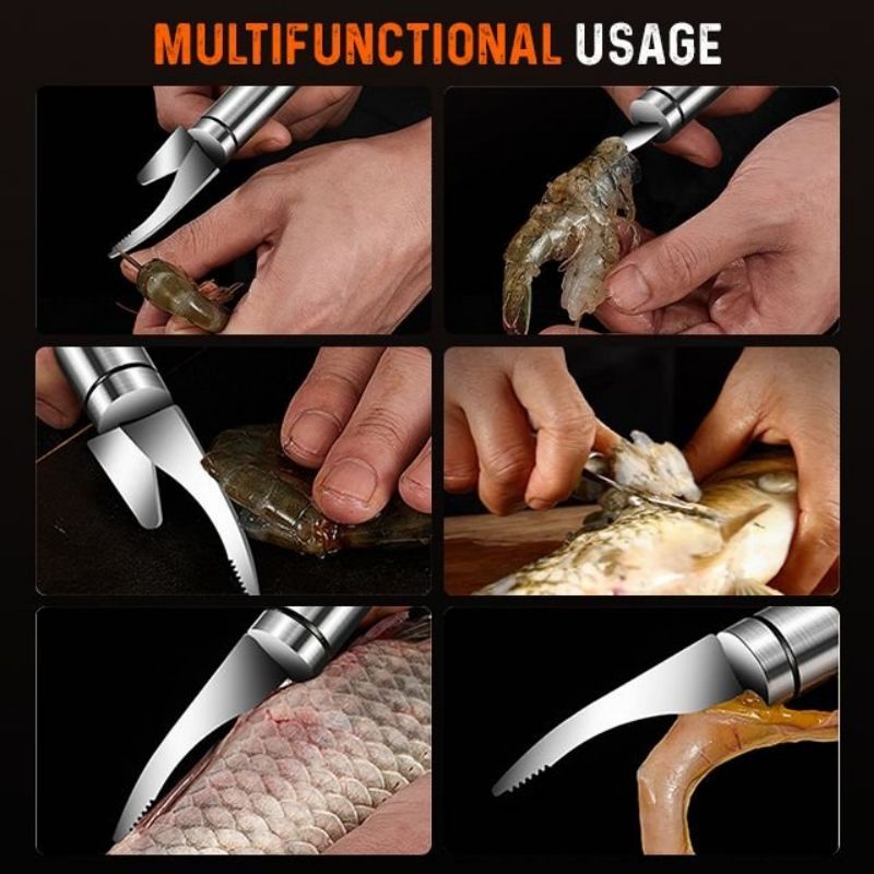 Multifunctional Stainless Steel 6 In 1 Fish Knife