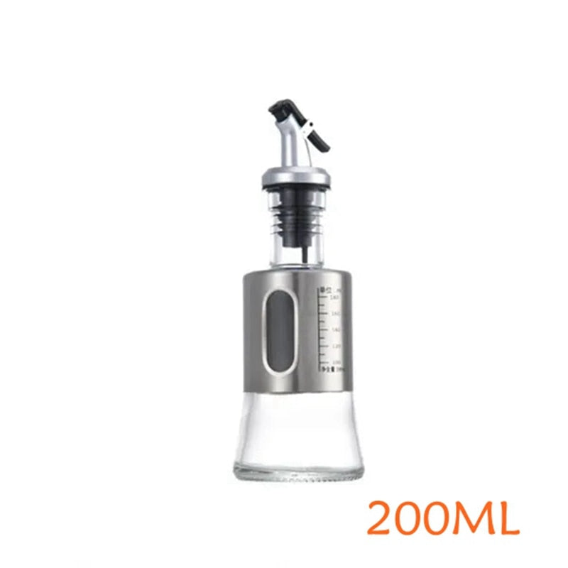 Glass Oil Bottle Dispenser with Scale Multifunctional