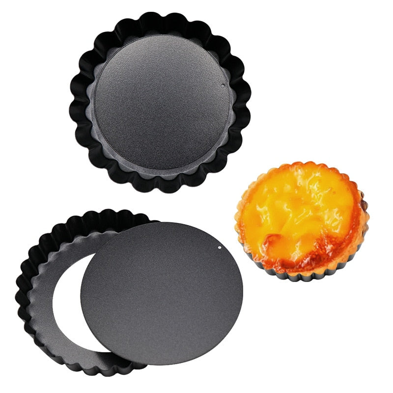 6 Piece Tart Pan with Detachable Bottom