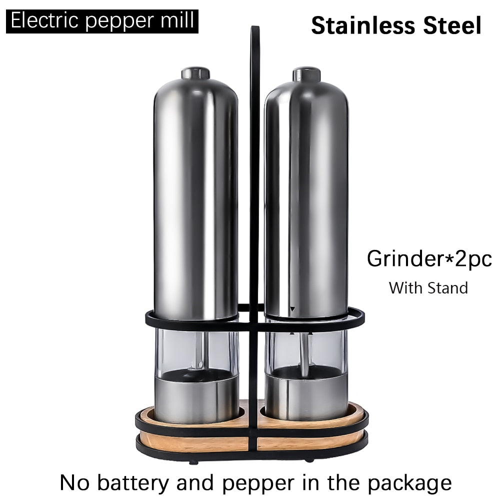 Electric Salt and Pepper Grinder with stand