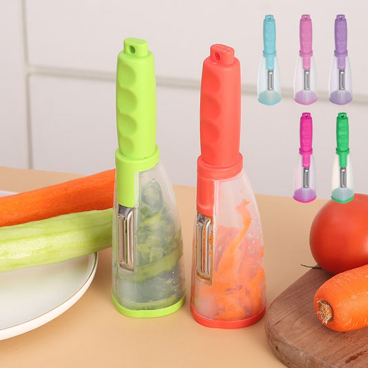 Vegetable Peeler with Storage Attachment