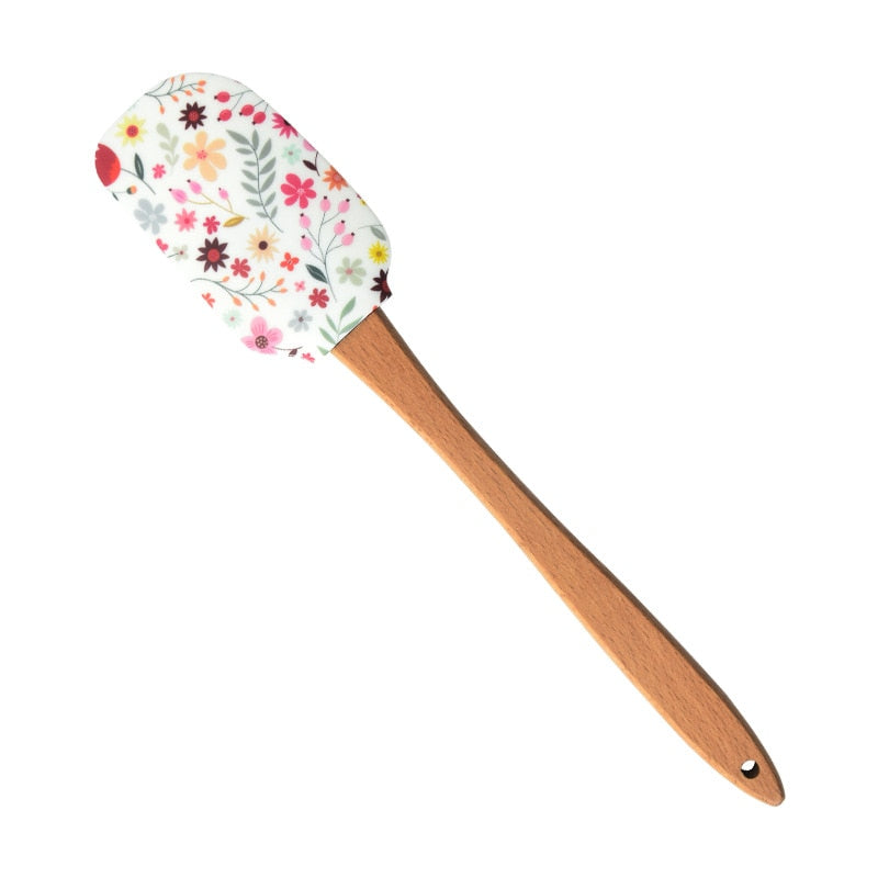 Floral Silicone Rubber Heat Spatula