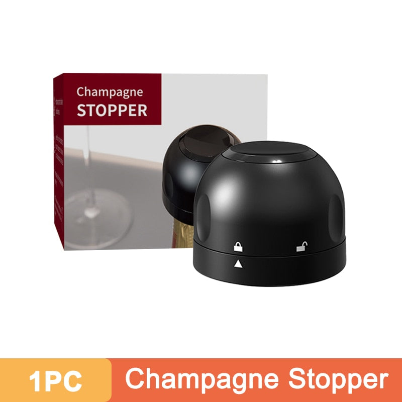 Vacuum Wine Stoppers Reusable & Wine Bottle Stoppers Champagne Sealer Cap Set Leak-proof