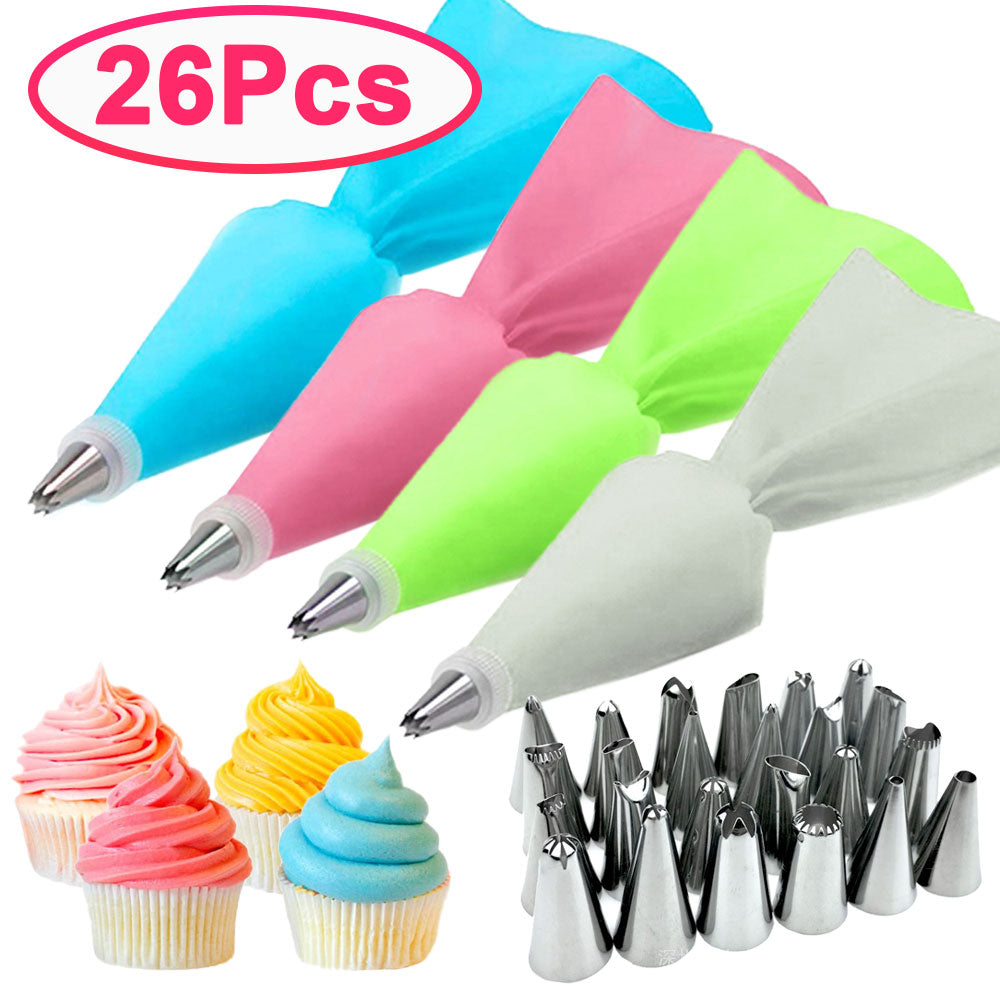 8 Piece- 26 Piece Rainbow Cake Decorating Kit