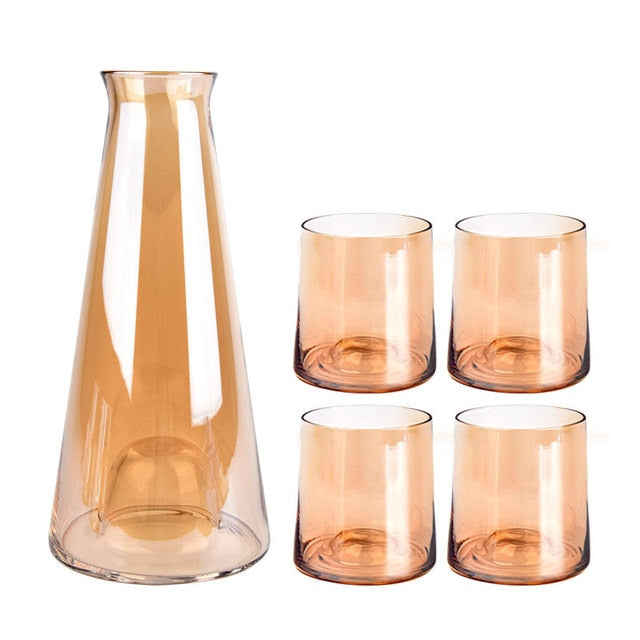 5Pcs European Glass Water Jug