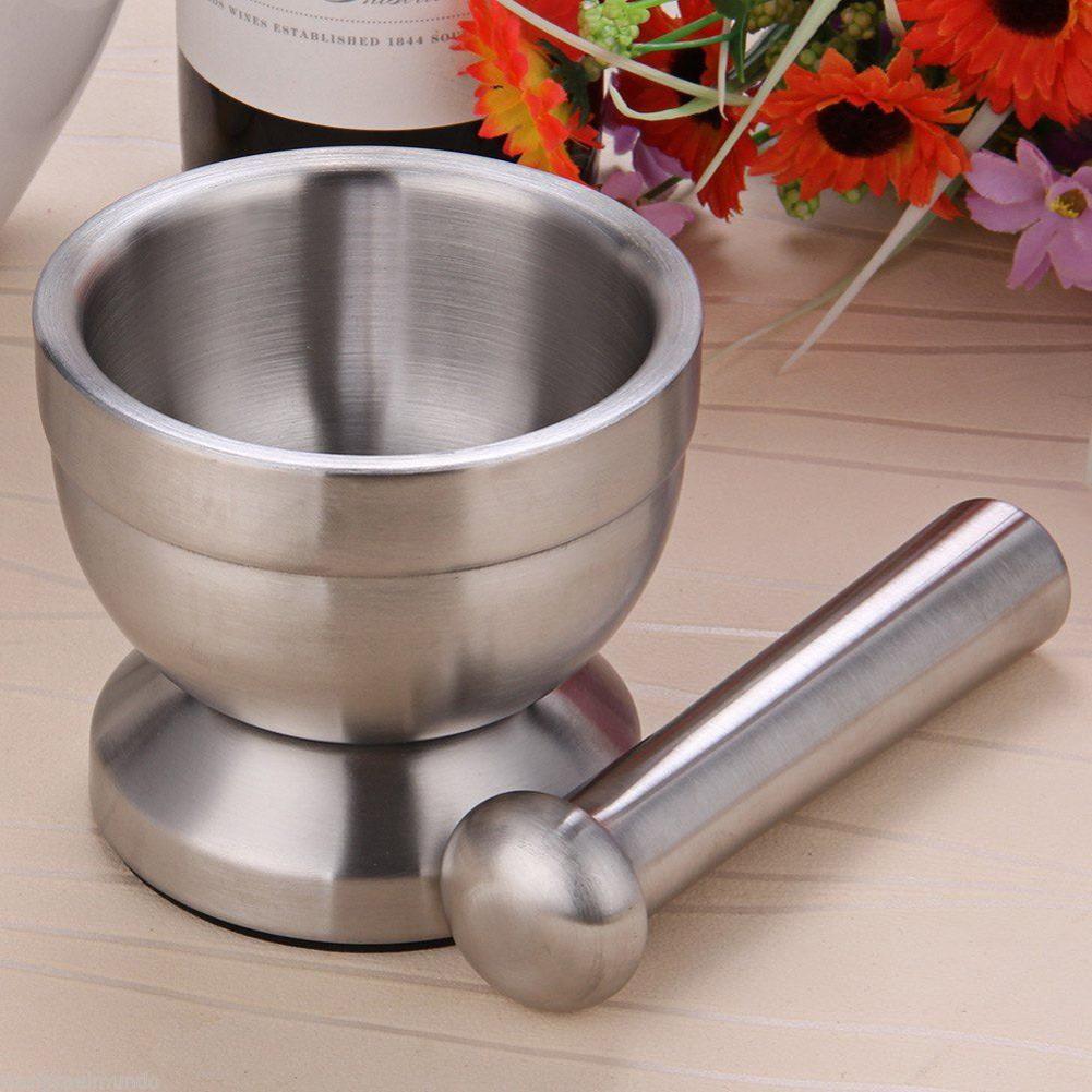 Stainless Steel Metal Mortar Pestle Bowl