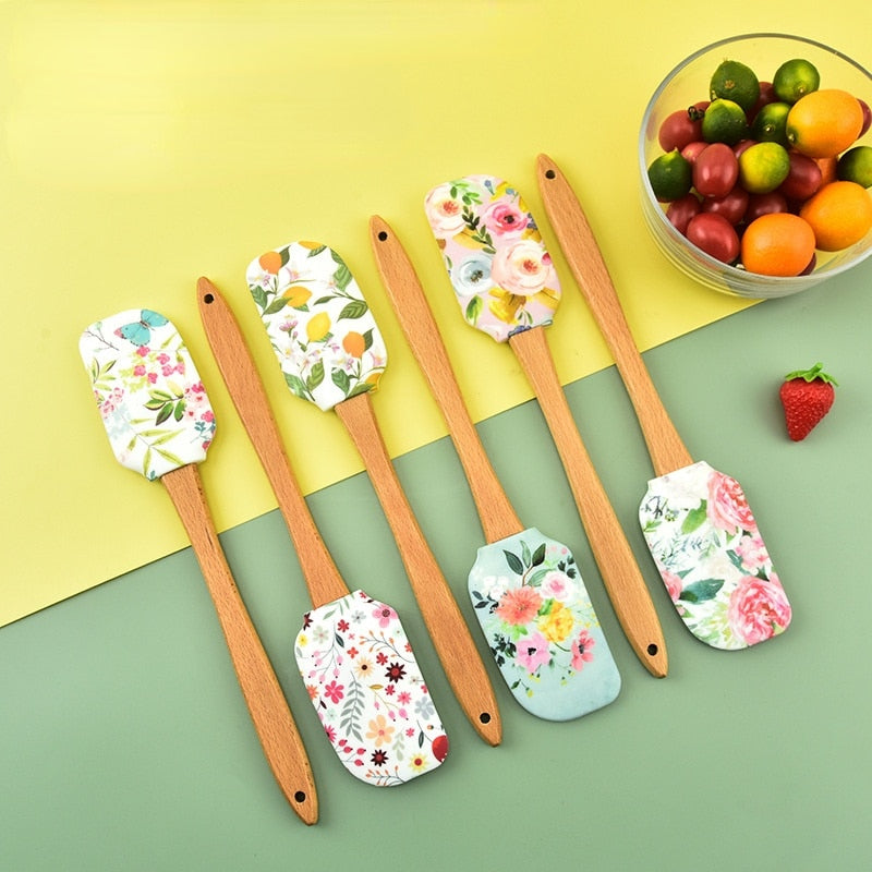 Floral Silicone Rubber Heat Spatula