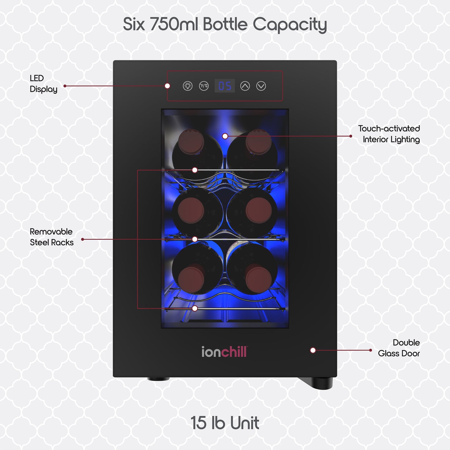 Ion Chill 6-Bottle Wine Cooler