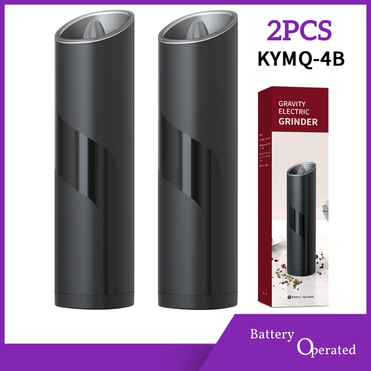 Electric Salt and Pepper Grinder Set